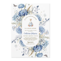 Dwaas Ganzje Blauwe Bloemen QR Code Baby Borrel