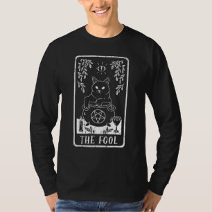 Dwaas Heksenkat Tarotkaart Pagan Goblincore Goth O T-shirt