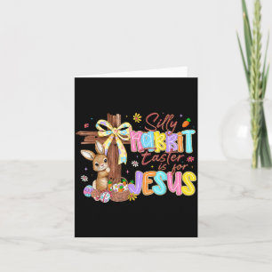 Dwaas konijn Pasen is voor Jezus Kinderen Meisjes Kaart