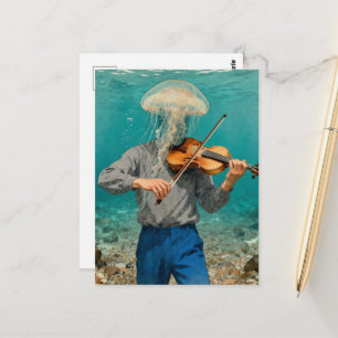 Dwaas kwal maken muziek briefkaart
