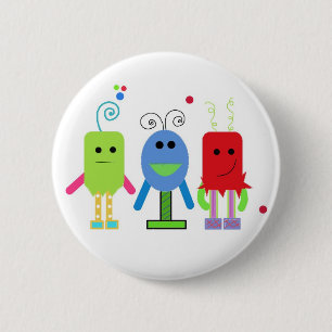 Dwaas Monsters Ronde Button 5,7 Cm