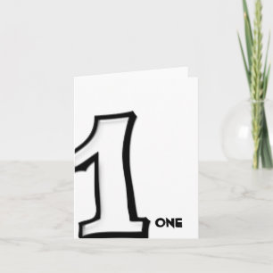 Dwaas Nummer 1 witte notitiekaart