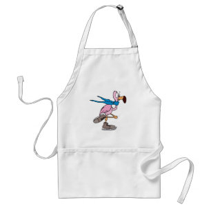 dwaas roze flamingo kunstschaatsen standaard schort