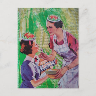 Dwaas Salade Hoeden collage Briefkaart
