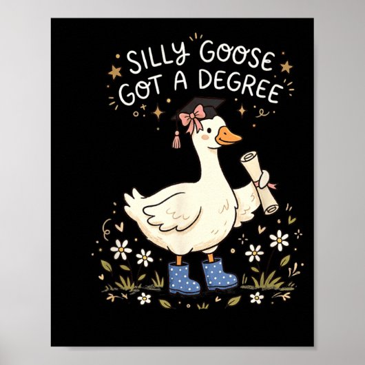 Dwaas van Gans Heeft Een Graad Grappige Afstuderen Poster (Voorkant)
