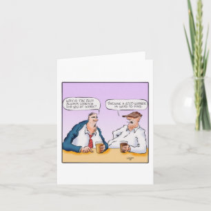 Dwaas werk-gerelateerd groetje kaart