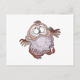 dwaas wobbige uil briefkaart