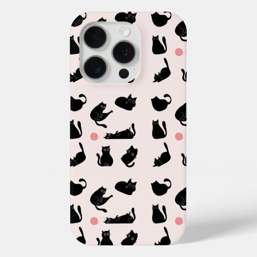 Dwaas Zwart Kat Case-Mate iPhone Case (Achterkant)