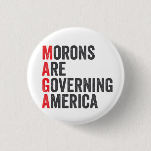 Dwaasheid regeert Amerika 4 juli  Ronde Button 3,2 Cm