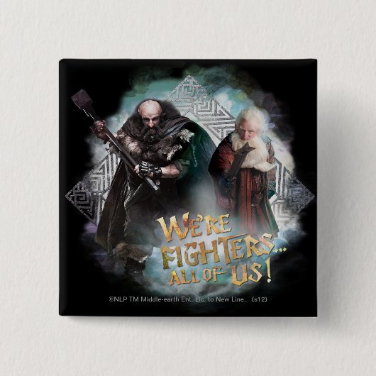 Dwalin en Balin Vierkante Button 5,1 Cm (Voorkant)