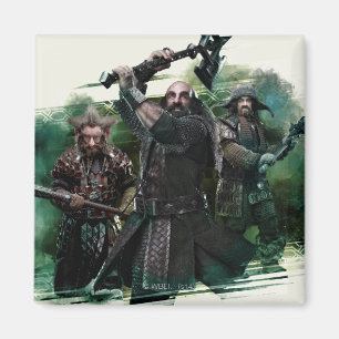 Dwalin, Nori en Bofur Graphic Magneet