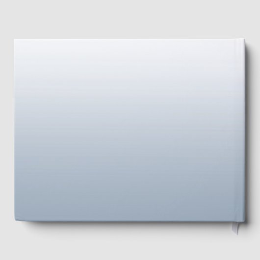 Dwangblauwe zilverkleurige flora gastenboek (Achterkant)