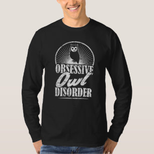 Dwangstoornis Uil Retro Versleten Design T-shirt