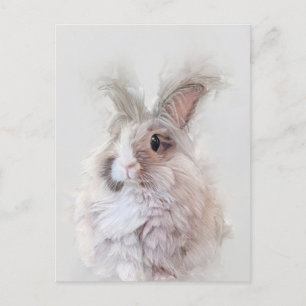 Dwarf Angora Rabbit Wildlife Portret Briefkaart