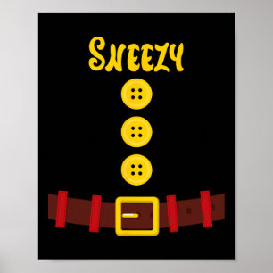 Dwarf Easy Halloween Groep Matching Mannen Vrouwen Poster