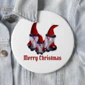 Dwarf familie Kerstmis Ronde Button 6,0 Cm (In situ)