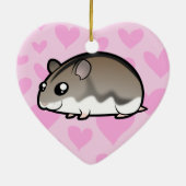 Dwarf Hamster Love Keramisch Ornament (Achterkant)