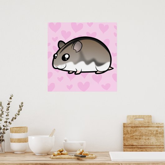 Dwarf Hamster Love Poster (Keuken)