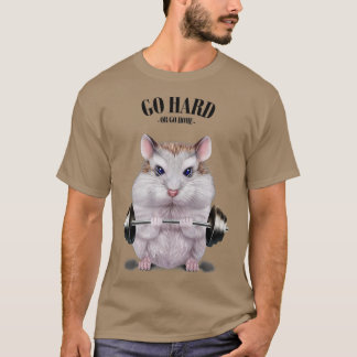 Dwarf Hamster Musea Training Weightlift Fitnes T-shirt