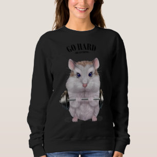 Dwarf Hamster Musea Training Weightlift Fitnes Trui