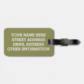 Dwarf-Kingfisher met zwarte rugdekking Bagagelabel (Achterkant horizontaal)