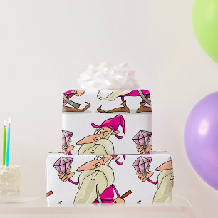 Dwarf met diamant cadeaupapier