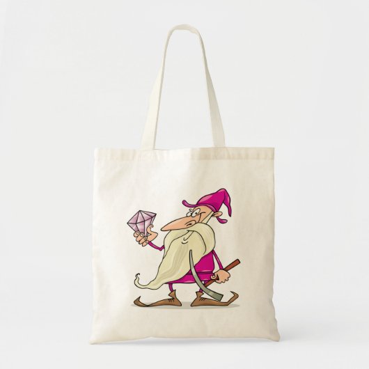 Dwarf met diamant tote bag (Voorkant)