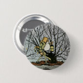 Dwarf met een Lantern Ronde Button 5,7 Cm (Voorkant /achterkant)