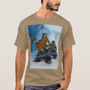 Dwarf met hamerfantasieillustratie t-shirt