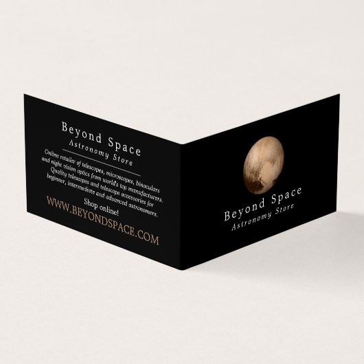 Dwarf Planet Pluto, Astronomer, Astronomie Store Visitekaartjes (Buitenkant)