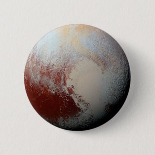 Dwarf Planet Pluto door NASA New Horizons 2015 Pho Ronde Button 5,7 Cm