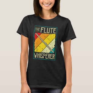 Dwarse Fluit Instrument De Fluitfluisteraar Retro T-shirt