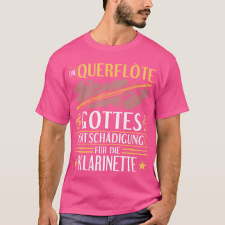 Dwarsfluitcompensatie klarinet blaasmuziek t-shirt