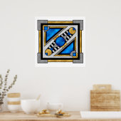 Dwarven Chest - Art Deco Fantasty Abstract Poster (Keuken)