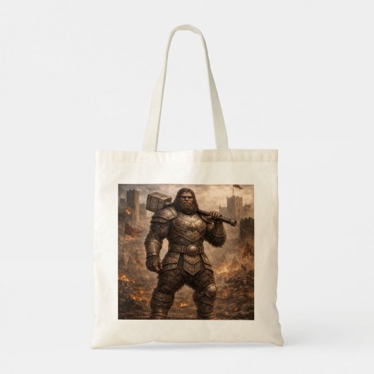 Dwarven Forge Scene Tote Bag – Fantasy Blacksmith  (Dos)