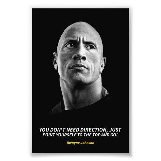 Dwayne Johnson quotes Photo Enlargement (Devant)