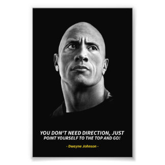 Dwayne Johnson quotes Photo Enlargement Foto Afdruk