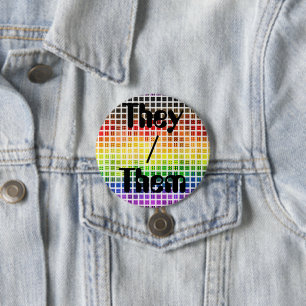 Dwaze Boho Schotse Regenboog Pride Vlag Ronde Button 7,6 Cm