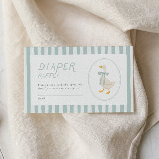 Dwaze Gans Baby Shower Steekkaart Luiers Raffe Informatiekaartje