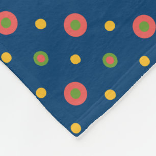 Dwaze Grote Stippen, Navy Blauwe Fleece Deken