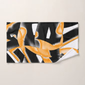 Dweimedaille van verbrande tapes, oranje witte kra bad handdoek (Handdoek)