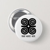 Dwennimmen Sterth | Humility Adinkra-symbool Ronde Button 5,7 Cm (Voorkant /achterkant)