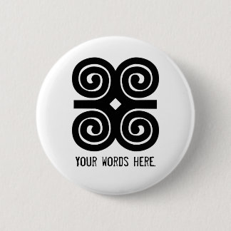 Dwennimmen Sterth | Humility Adinkra-symbool Ronde Button 5,7 Cm