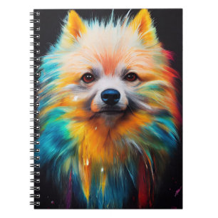 Dwerg Duits Spitz Dog Pet Leuk Schattig Dier Notitieboek
