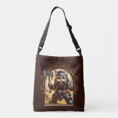 Dwerg Feline Fantasy Avontuur Crossbody Tas (Achterkant)
