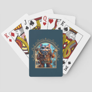 Dwerg Feline Fantasy Avontuur Pokerkaarten