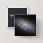 Dwerg Galaxy NGC 5949. Vierkante Button 5,1 Cm (Voorkant /achterkant)
