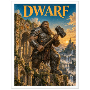 Dwerg, gotische fantasie monster briefkaart