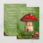 Dwergland Kinder 3.5x5 Uitnodiging (Voorkant / Achterkant)