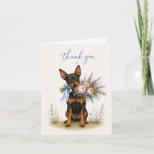 Dwergpinscher Bloem Boeket Bedankt